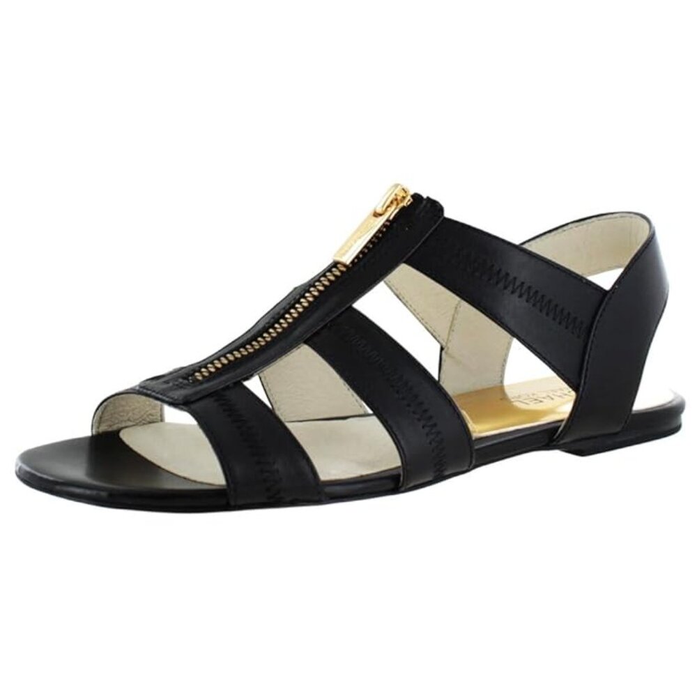 MICHAEL MICHAEL KORS BERKLEY FLAT BLACK LEATHER SIZE 7M